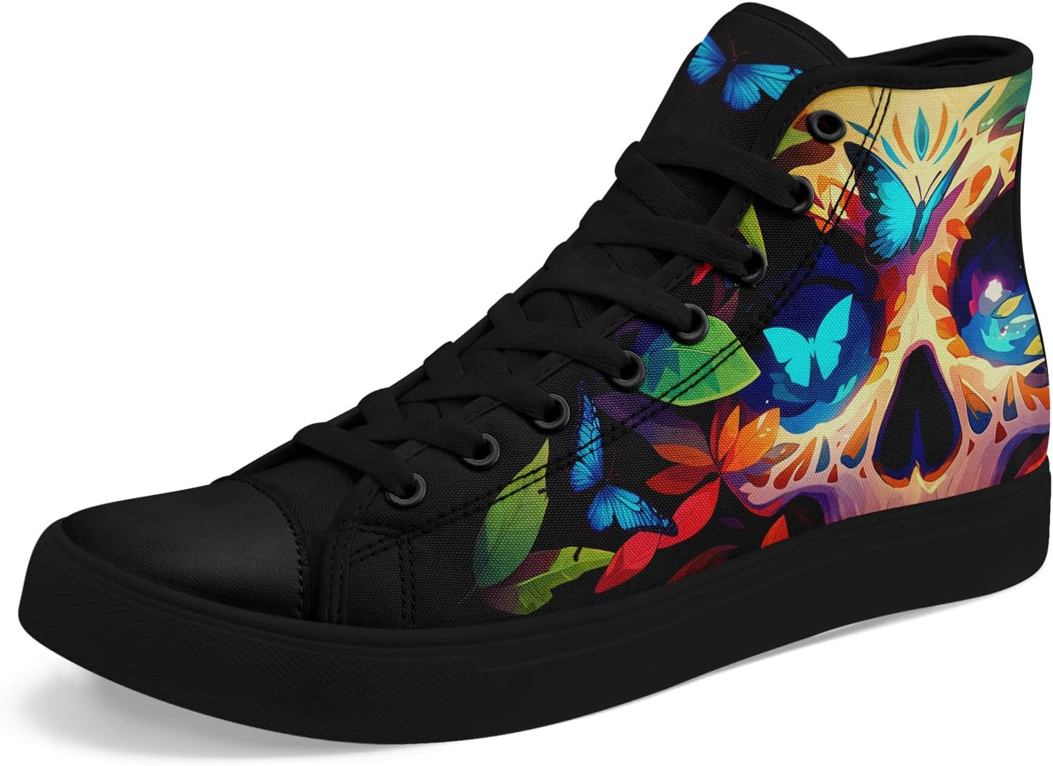 Высокие кеды на шнуровке AWSOLE Gothic с черепом для мужчин и женщин с принтами бабочек, пламени и цветов, яркие плоские повседневные кроссовки для прогулок, черный/синий/зеленый/оранжевый
Высокие кеды на шнуровке AWSOLE Gothic с черепом для мужчин и женщин с принтами бабочек, пламени и цветов, яркие плоские повседневные кроссовки для прогулок, черный/синий/зеленый/оранжевый