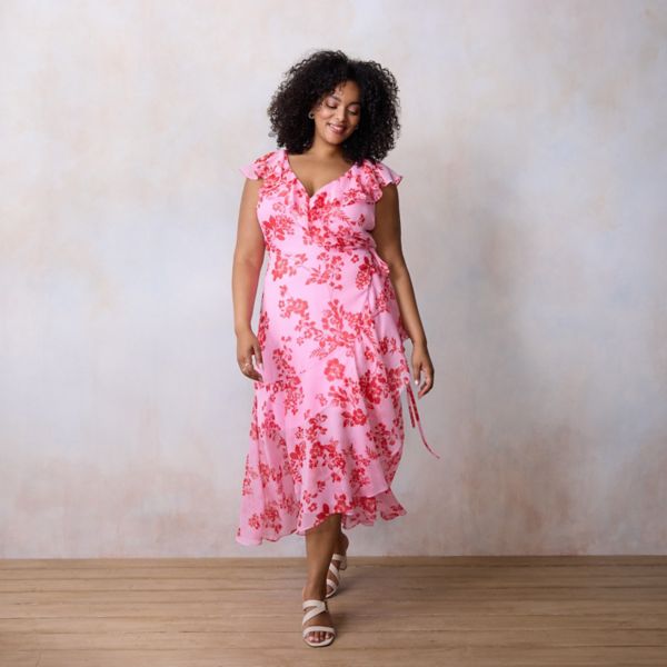 Платье макси с запахом и рукавами-крылышками больших размеров Lc Lauren Conrad, цвет pink libby blooms
Платье макси с запахом и рукавами-крылышками больших размеров Lc Lauren Conrad, цвет pink libby blooms