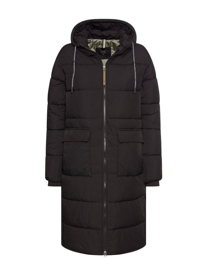 Стеганое пальто с регулируемым подолом и фиксированным капюшоном черного цвета. Camel Active
Стеганое пальто с регулируемым подолом и фиксированным капюшоном черного цвета. Camel Active