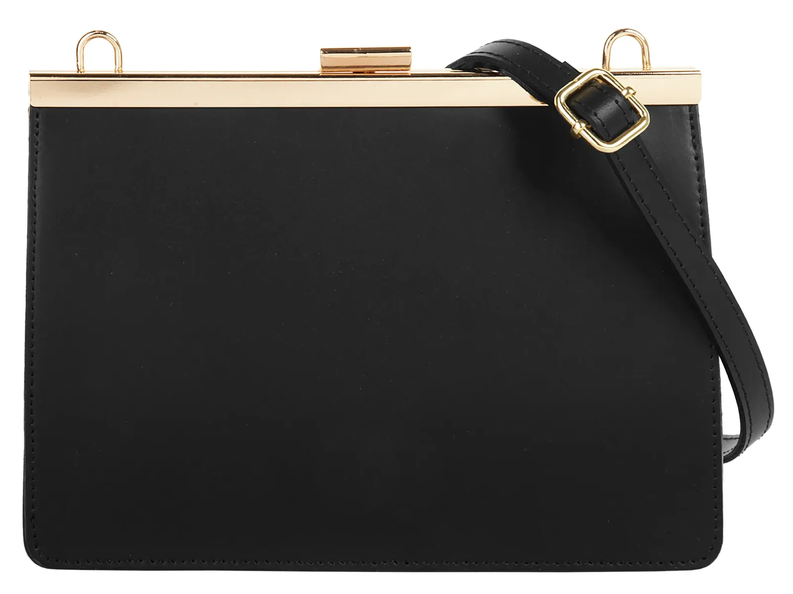 Сумка через плечо Cluty, натуральная кожа, производство Италия, черный 
Сумка через плечо Cluty, натуральная кожа, производство Италия, черный