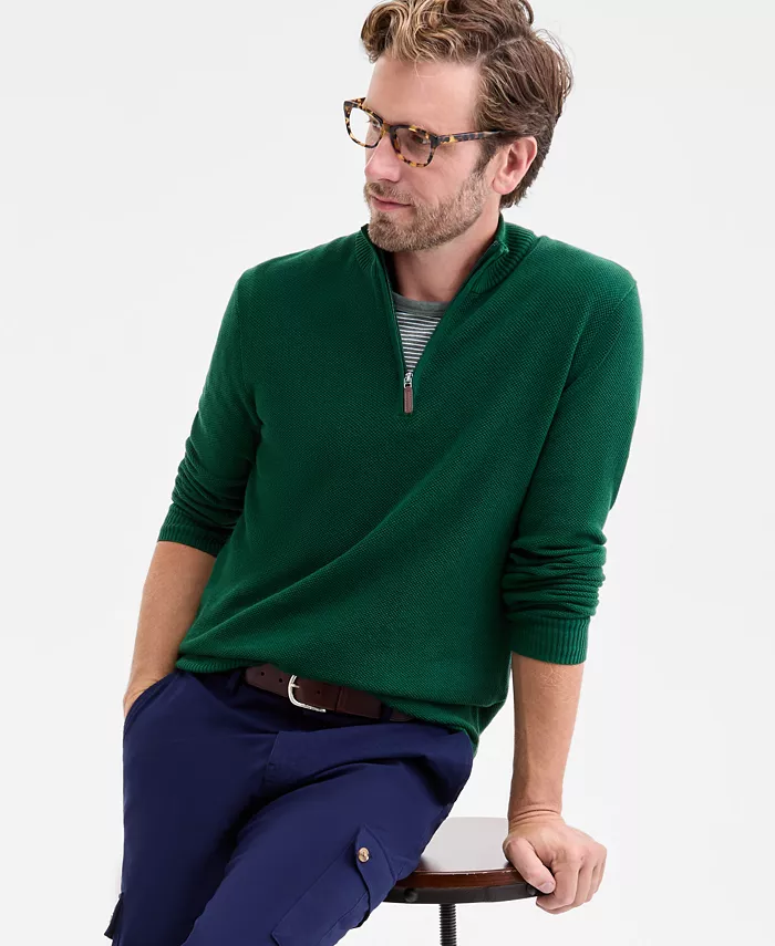 Мужской свитер с застежкой на четверть Club Room, зеленый
Мужской свитер с застежкой на четверть Club Room, зеленый