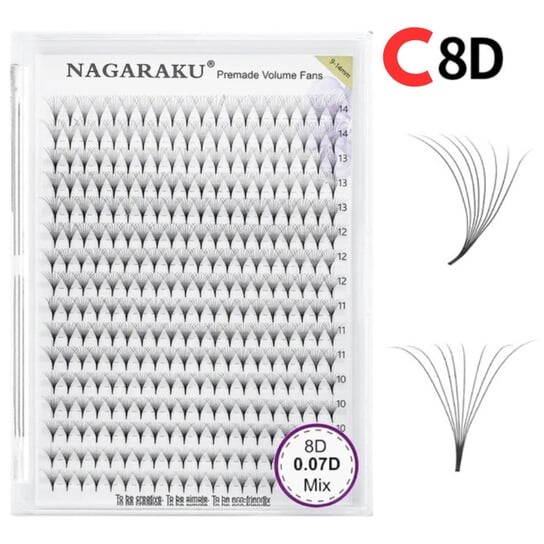 Ресницы Nagaraku Готовые комочки C 0,07 Микс 8D, 320 шт. Project Lashes
Ресницы Nagaraku Готовые комочки C 0,07 Микс 8D, 320 шт. Project Lashes