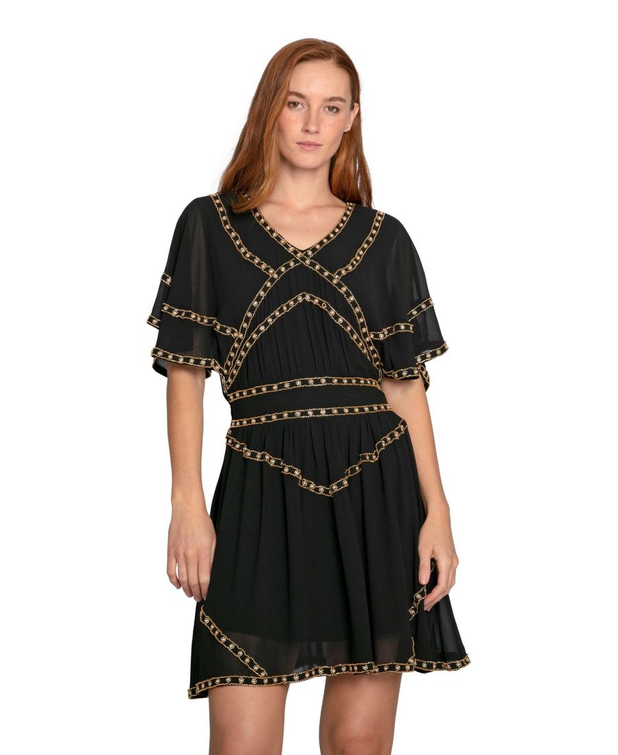 Мини-платье Golden Mark с бисерной отделкой Belle & Bloom, Black
Мини-платье Golden Mark с бисерной отделкой Belle & Bloom, Black