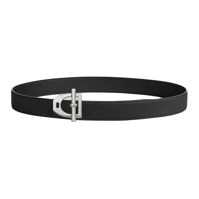 HERMES Мужской черный кожаный ремень с палладиевым покрытием шириной 3,8 см, Black
HERMES Мужской черный кожаный ремень с палладиевым покрытием шириной 3,8 см, Black