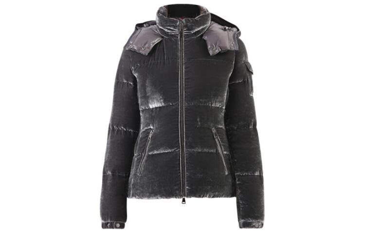 Пуховик женский серый Moncler 
Пуховик женский серый Moncler