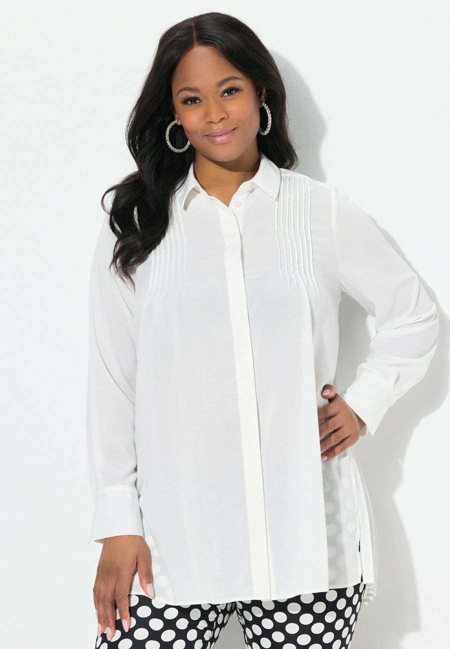 Блуза Ulla Popken Button-down blouse, Snow White/White
Блуза Ulla Popken Button-down blouse, Snow White/White