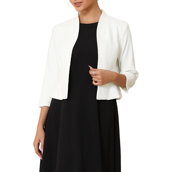 Женский кардиган-блейзер без воротника с коротким рукавом Inspire Chic, White
Женский кардиган-блейзер без воротника с коротким рукавом Inspire Chic, White