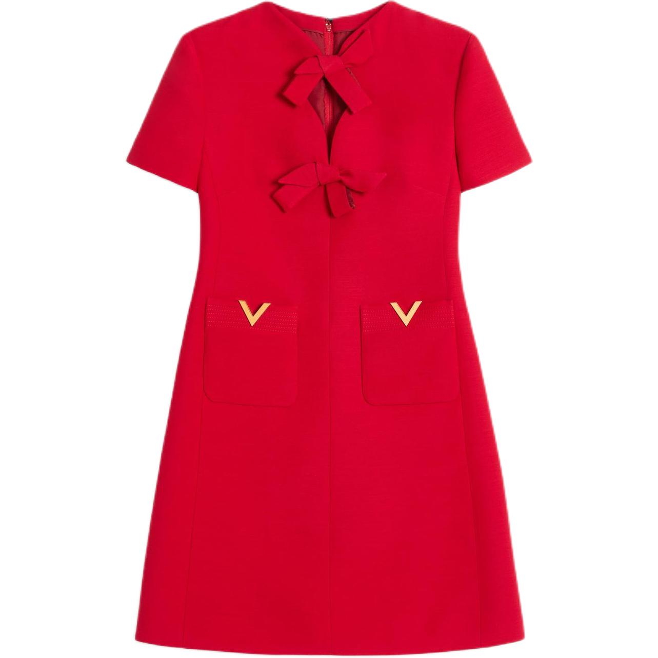 Мини-платье A-силуэта с детализированным бантом Valentino, красный
Мини-платье A-силуэта с детализированным бантом Valentino, красный