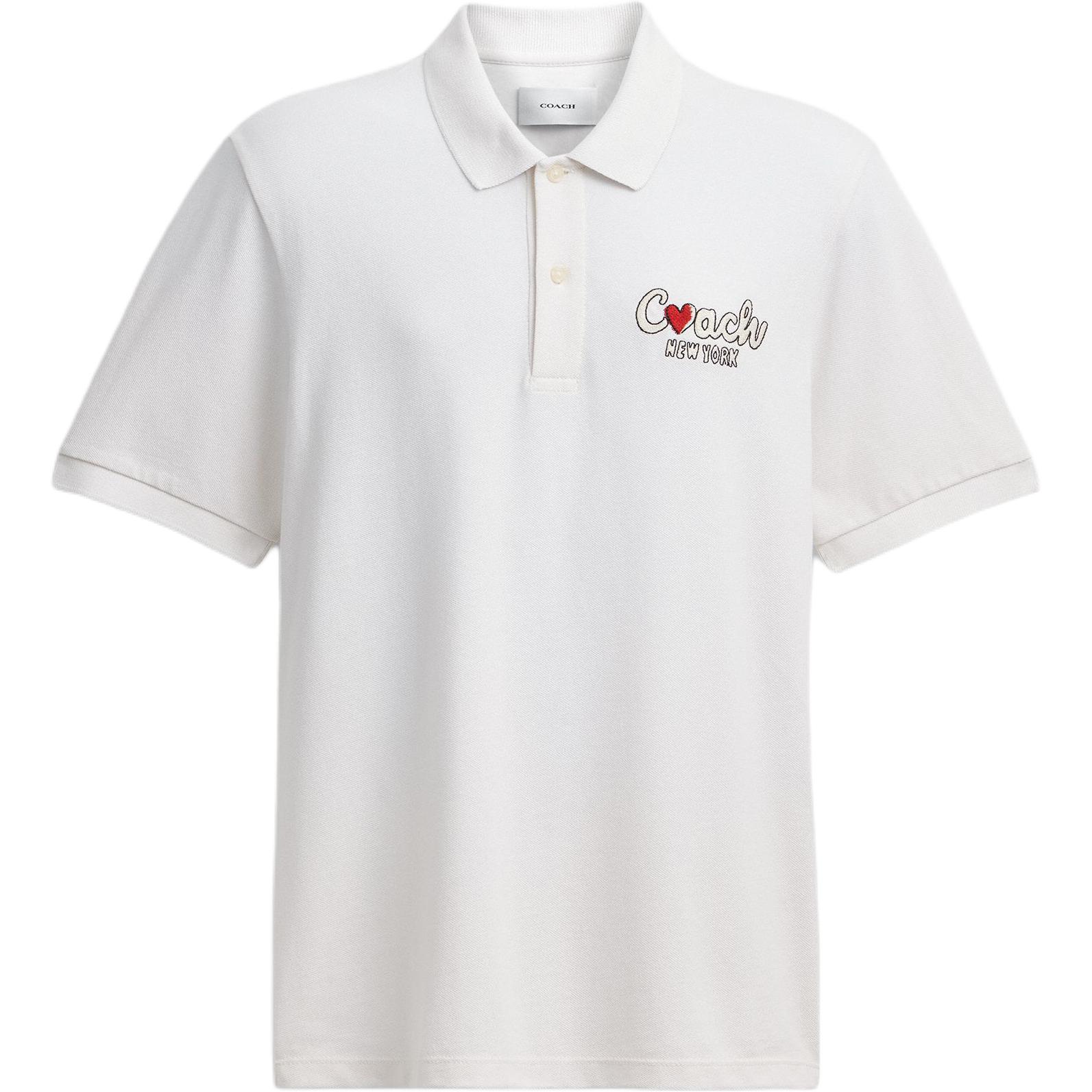 COACH Белая поло для мужчин, Белый, COACH Белая поло для мужчин
COACH Белая поло для мужчин, Белый, COACH Белая поло для мужчин