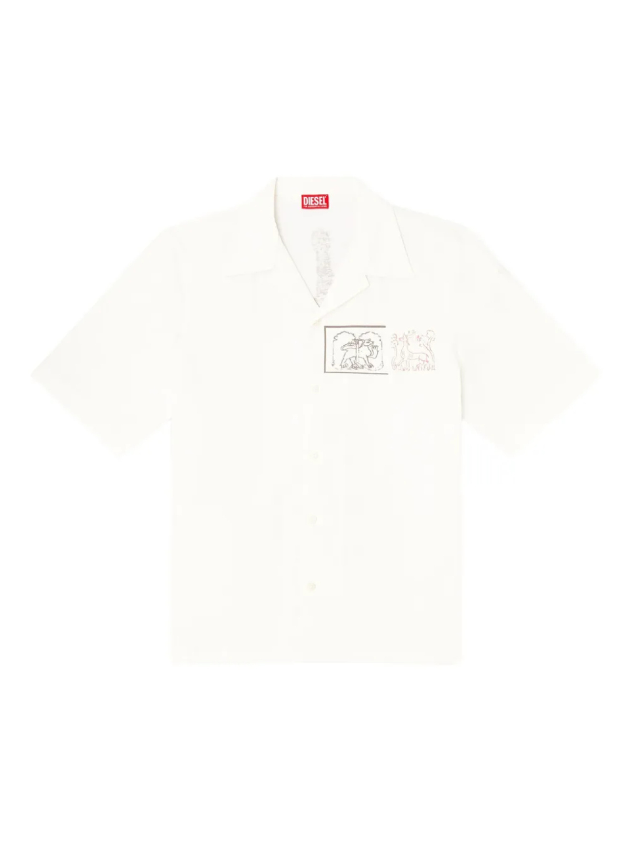 Иллюстрированная рубашка с коротким рукавом Diesel, белый
Иллюстрированная рубашка с коротким рукавом Diesel, белый