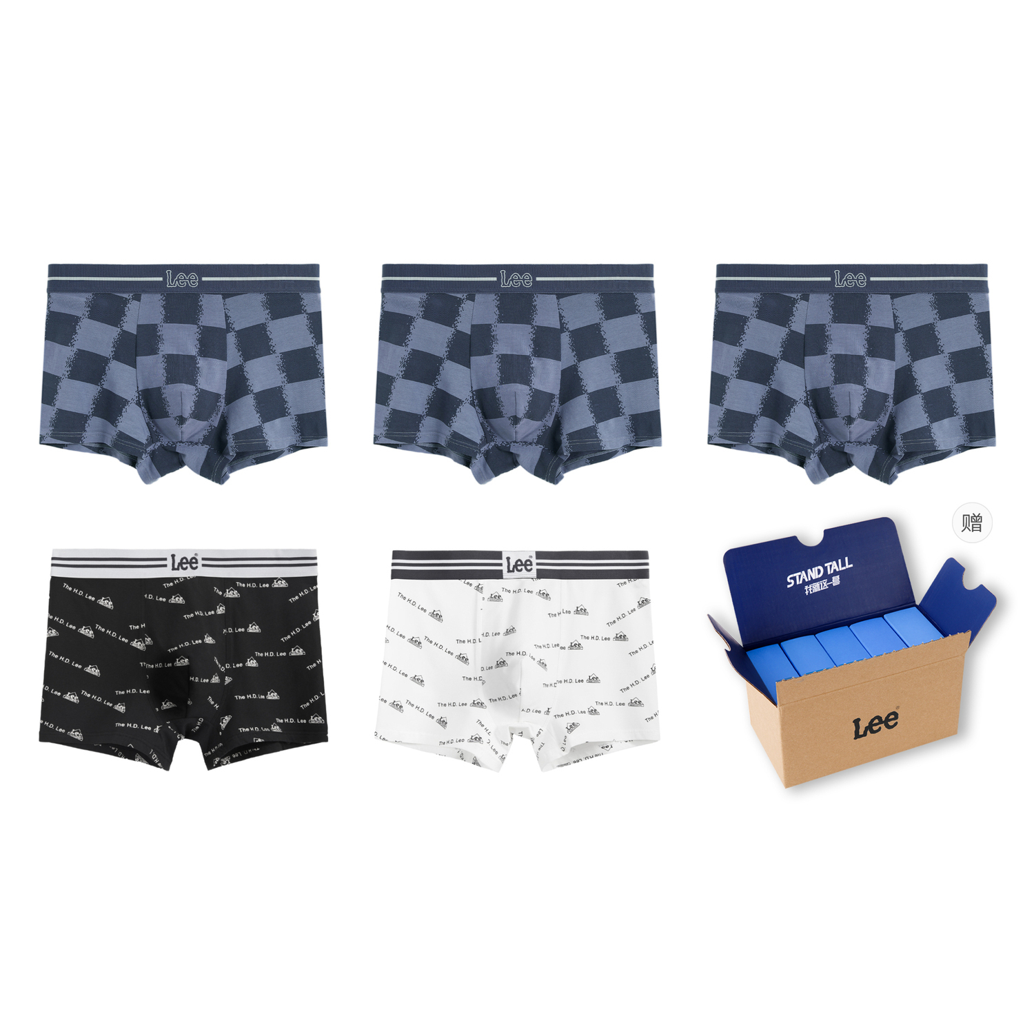 Lee Подарочный набор мужского белья 5 пар
Lee Подарочный набор мужского белья 5 пар