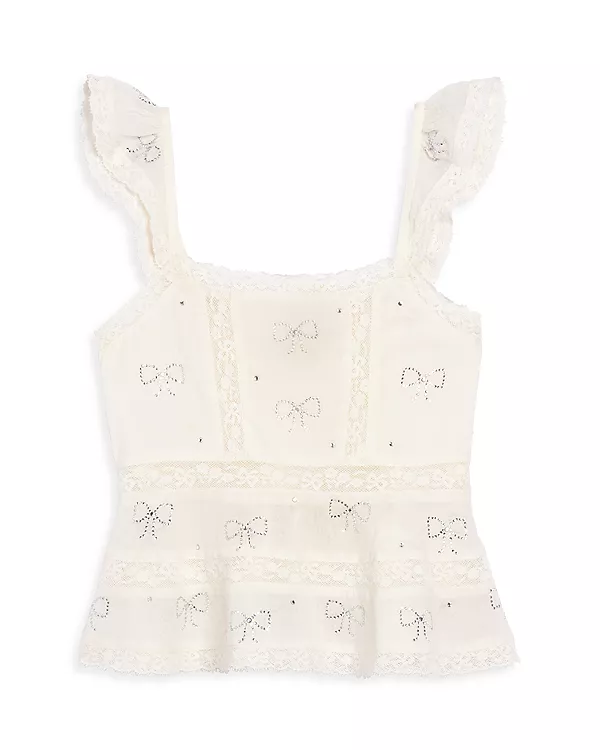 Детский топ Melsy для девочек - для малышей и для взрослых Loveshackfancy, белый
Детский топ Melsy для девочек - для малышей и для взрослых Loveshackfancy, белый