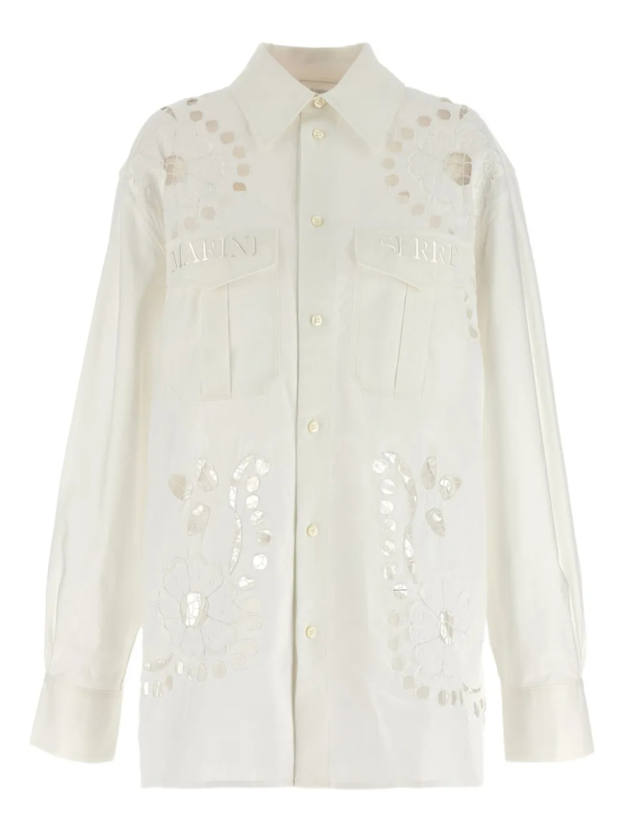 Рубашка с вышивкой Marine Serre, белый
Рубашка с вышивкой Marine Serre, белый