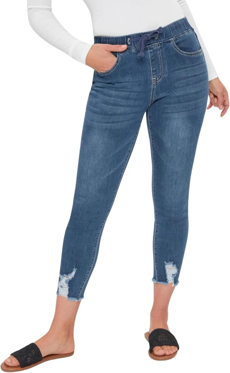 Royalty for Me Женские укороченные джинсы-джоггеры с высокой посадкой
Royalty for Me Женские укороченные джинсы-джоггеры с высокой посадкой