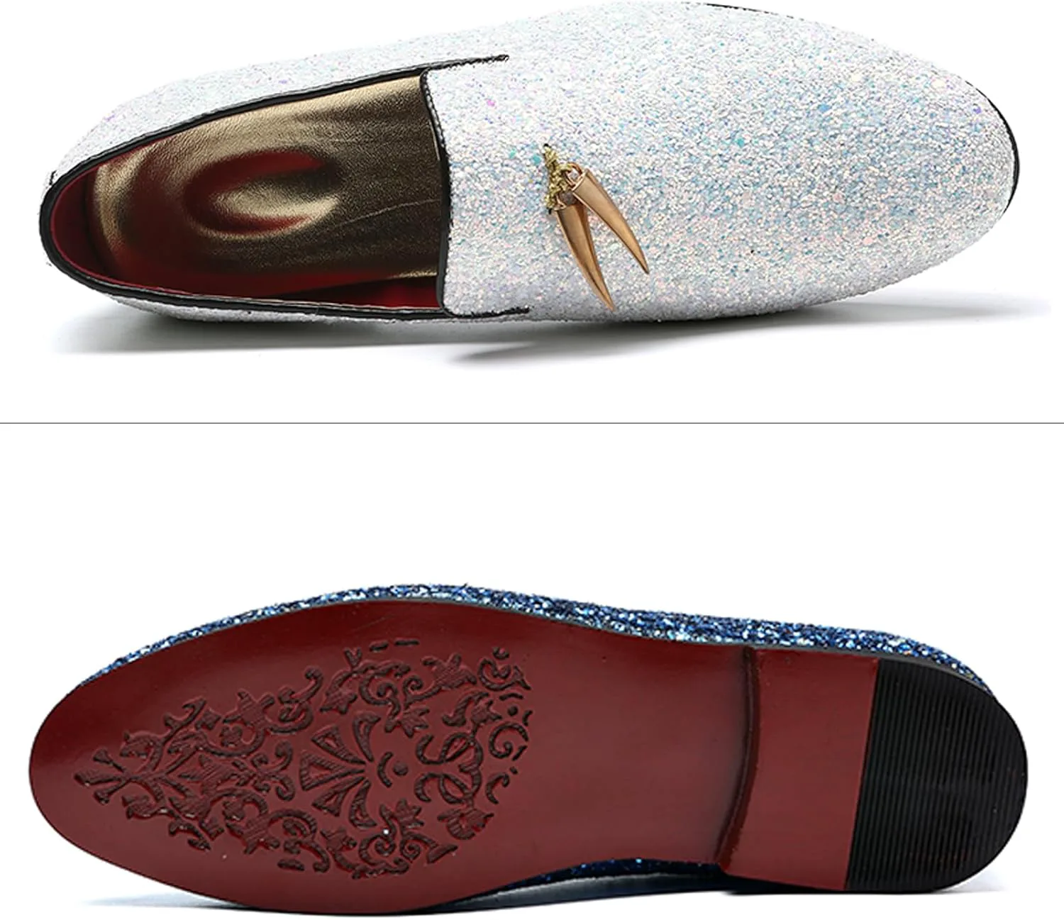 Мужские остроносые металлические лоферы KCTRFSJ без шнурков, праздничные повседневные блестящие стильные туфли на свадьбу, выпускной или деловые мероприятия, белый
Мужские остроносые металлические лоферы KCTRFSJ без шнурков, праздничные повседневные блестящие стильные туфли на свадьбу, выпускной или деловые мероприятия, белый