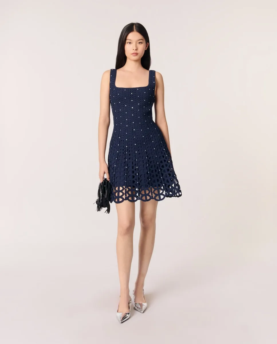 Короткое платье крючком со стразами Maje, тёмно-синий
Короткое платье крючком со стразами Maje, тёмно-синий