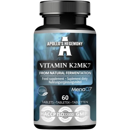 Витамин K2 MK7 60 веганских таблеток по 100 г на порцию Apollo's Hegemony
Витамин K2 MK7 60 веганских таблеток по 100 г на порцию Apollo's Hegemony