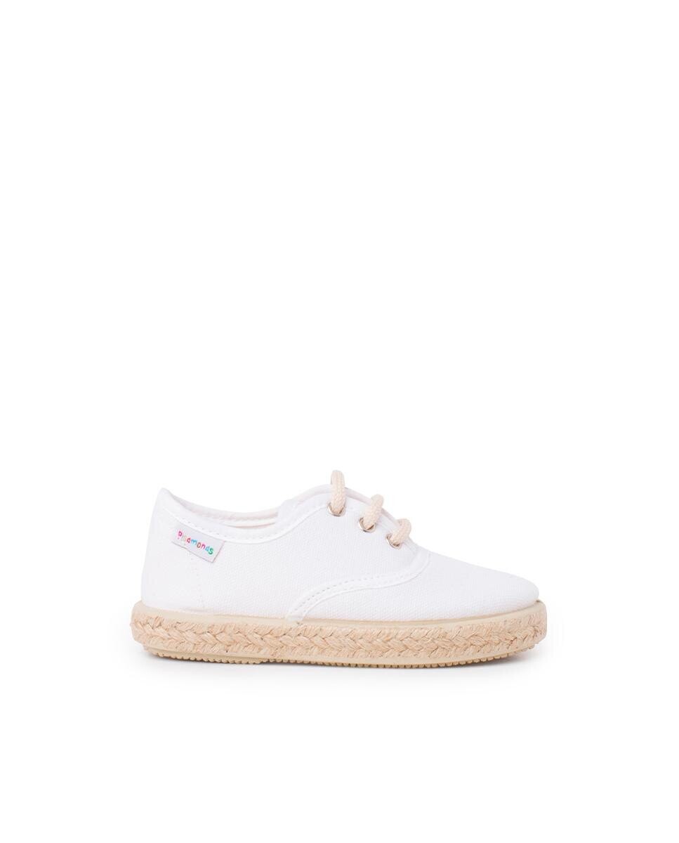 Детские парусиновые кроссовки на подошве-эспадрилье и шнурках Pisamonas, белый
Детские парусиновые кроссовки на подошве-эспадрилье и шнурках Pisamonas, белый