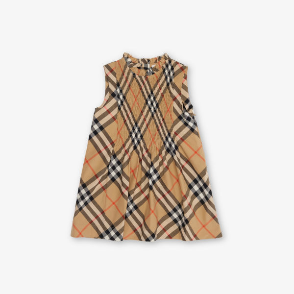 Платье из хлопка с рюшами и клетчатым принтом Yvette для девочек 3-14 лет Burberry, цвет sand ip check
Платье из хлопка с рюшами и клетчатым принтом Yvette для девочек 3-14 лет Burberry, цвет sand ip check