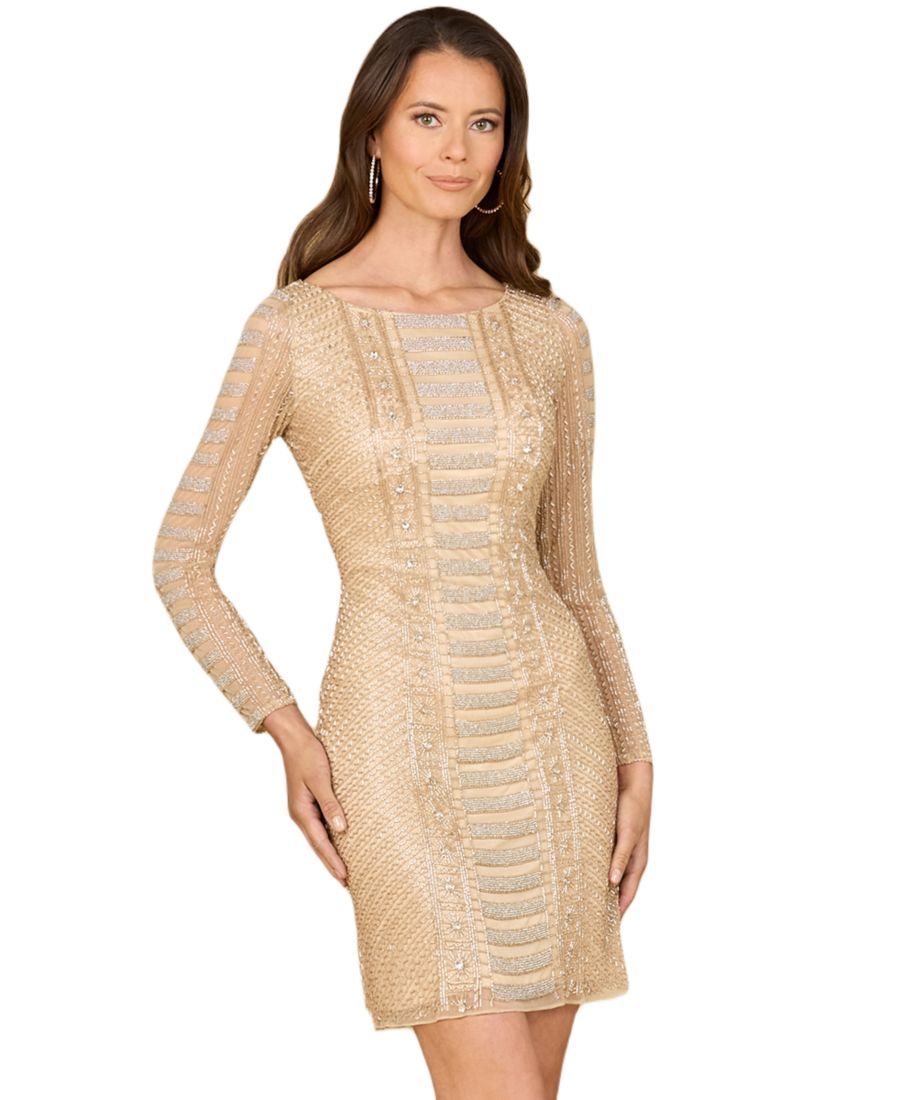 Женское коктейльное платье с длинными рукавами и высоким воротником Lara, Champagne
Женское коктейльное платье с длинными рукавами и высоким воротником Lara, Champagne