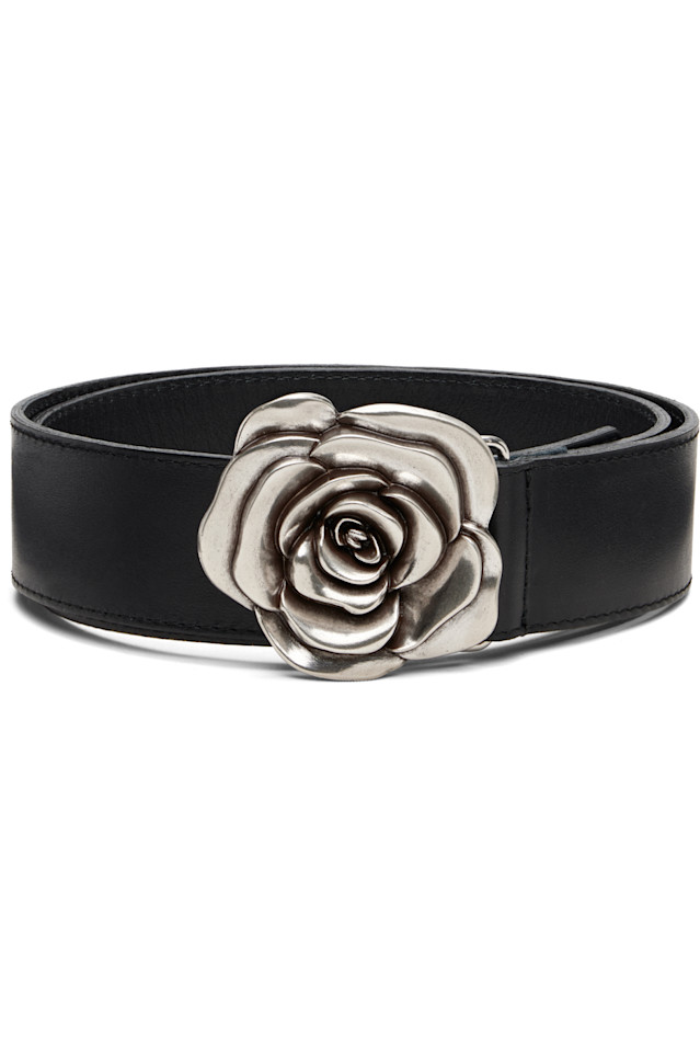 Ernest W. Baker Ремень с пряжкой в виде черной розы
Ernest W. Baker Ремень с пряжкой в виде черной розы