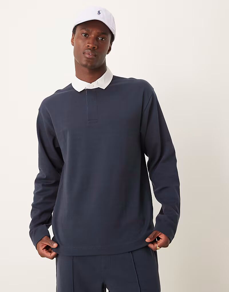 Рубашка-поло с длинным рукавом New Look в цвете «тёмно-синяя»
Рубашка-поло с длинным рукавом New Look в цвете «тёмно-синяя»