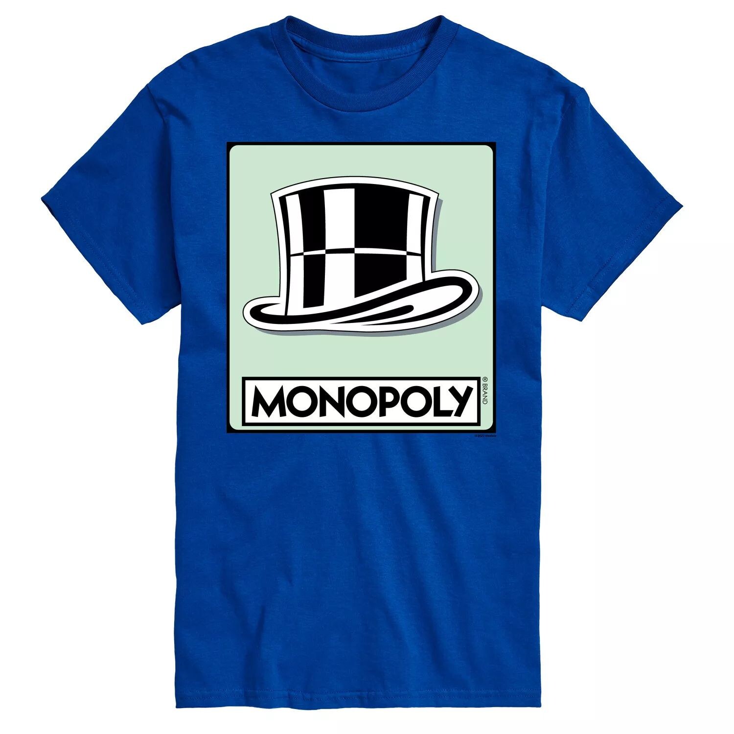 Футболка с изображением жетона Big & Tall Monopoly Hat Licensed Character, синий 
Футболка с изображением жетона Big & Tall Monopoly Hat Licensed Character, синий