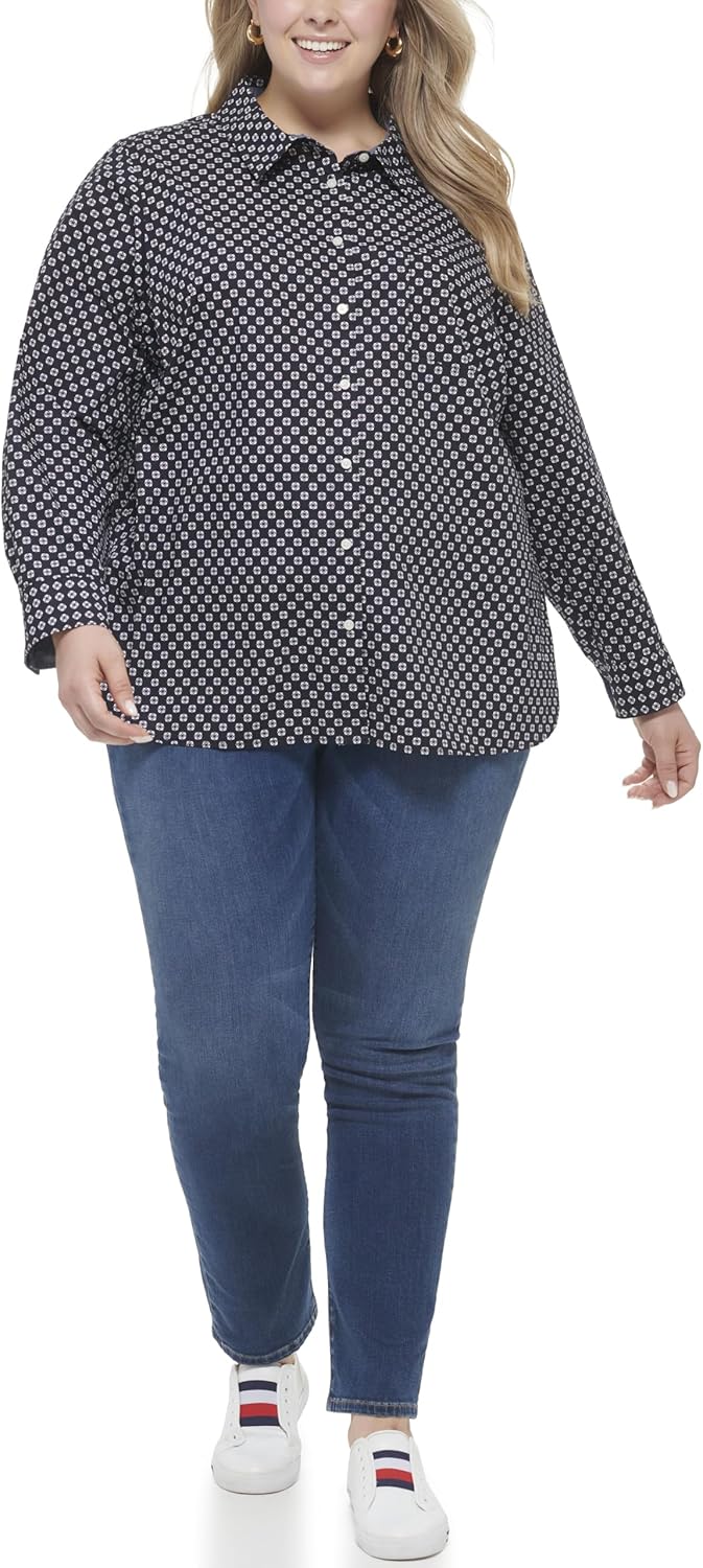 Женская рубашка Tommy Hilfiger с длинным рукавом и воротником на пуговицах, Sky Captain Multi
Женская рубашка Tommy Hilfiger с длинным рукавом и воротником на пуговицах, Sky Captain Multi