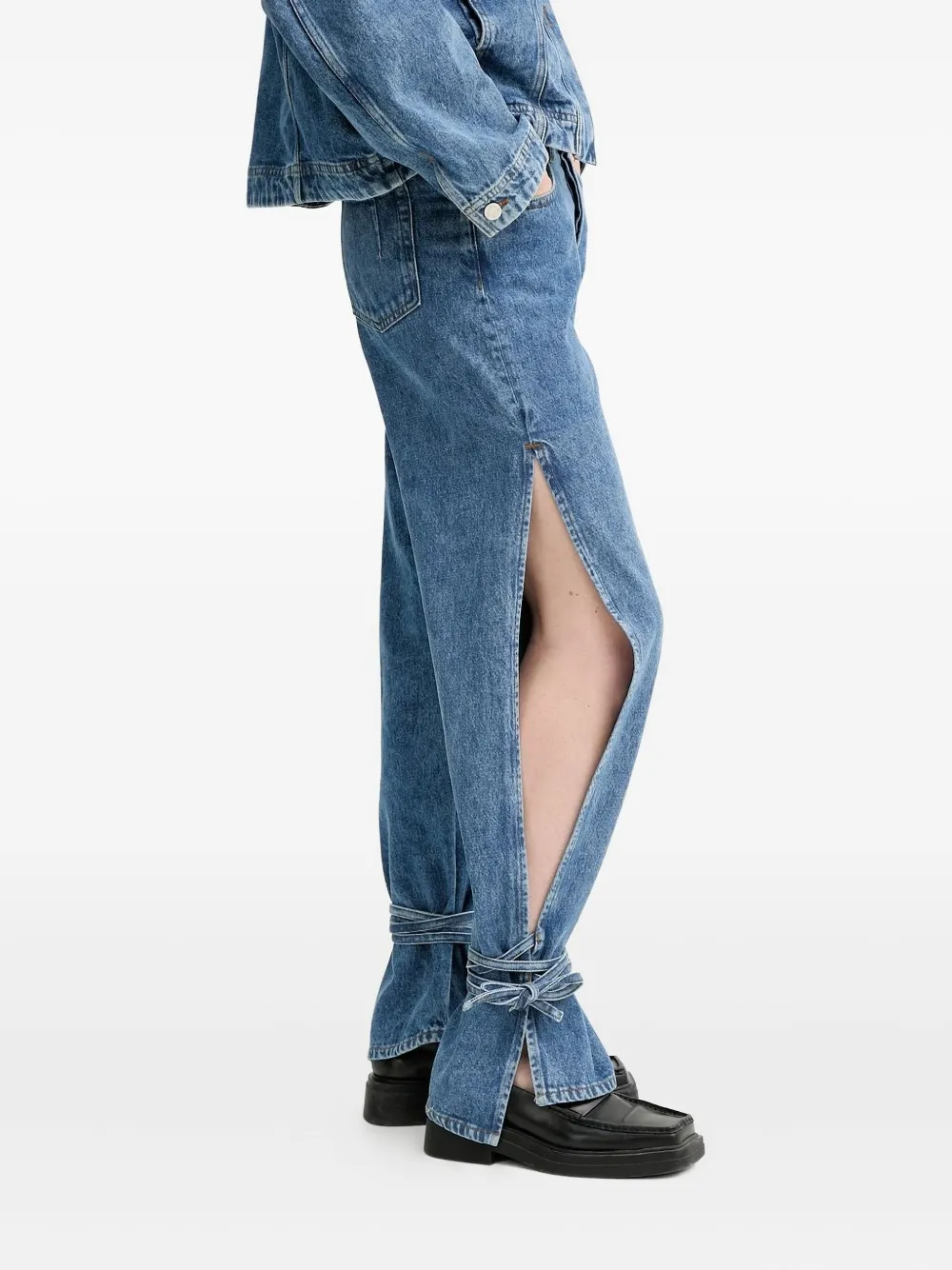 Джинсы из денима с завязками и боковыми разрезами Won Hundred, синий
Джинсы из денима с завязками и боковыми разрезами Won Hundred, синий