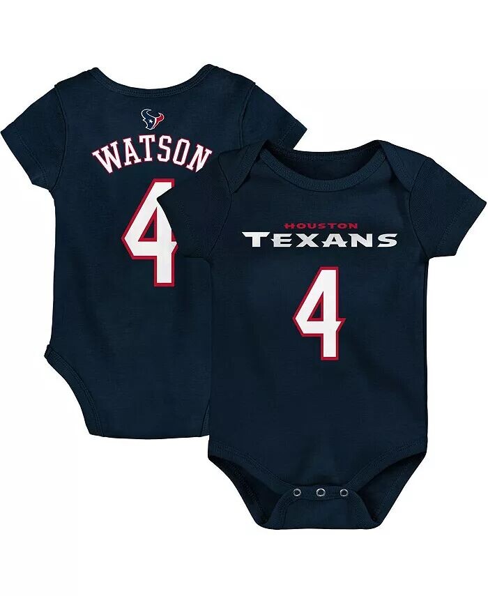 Боди унисекс для новорожденных Deshaun Watson Navy Houston Texans Mainliner, имя, номер Outerstuff, синий
Боди унисекс для новорожденных Deshaun Watson Navy Houston Texans Mainliner, имя, номер Outerstuff, синий