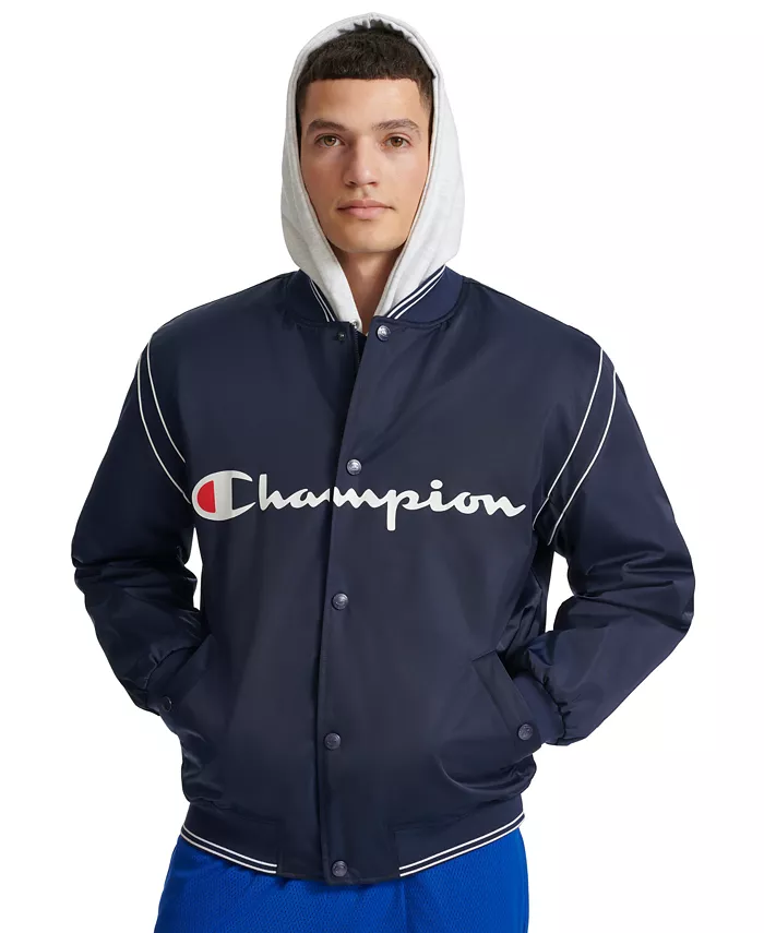 Мужская бомбер Varsity Logo Champion, синий 
Мужская бомбер Varsity Logo Champion, синий