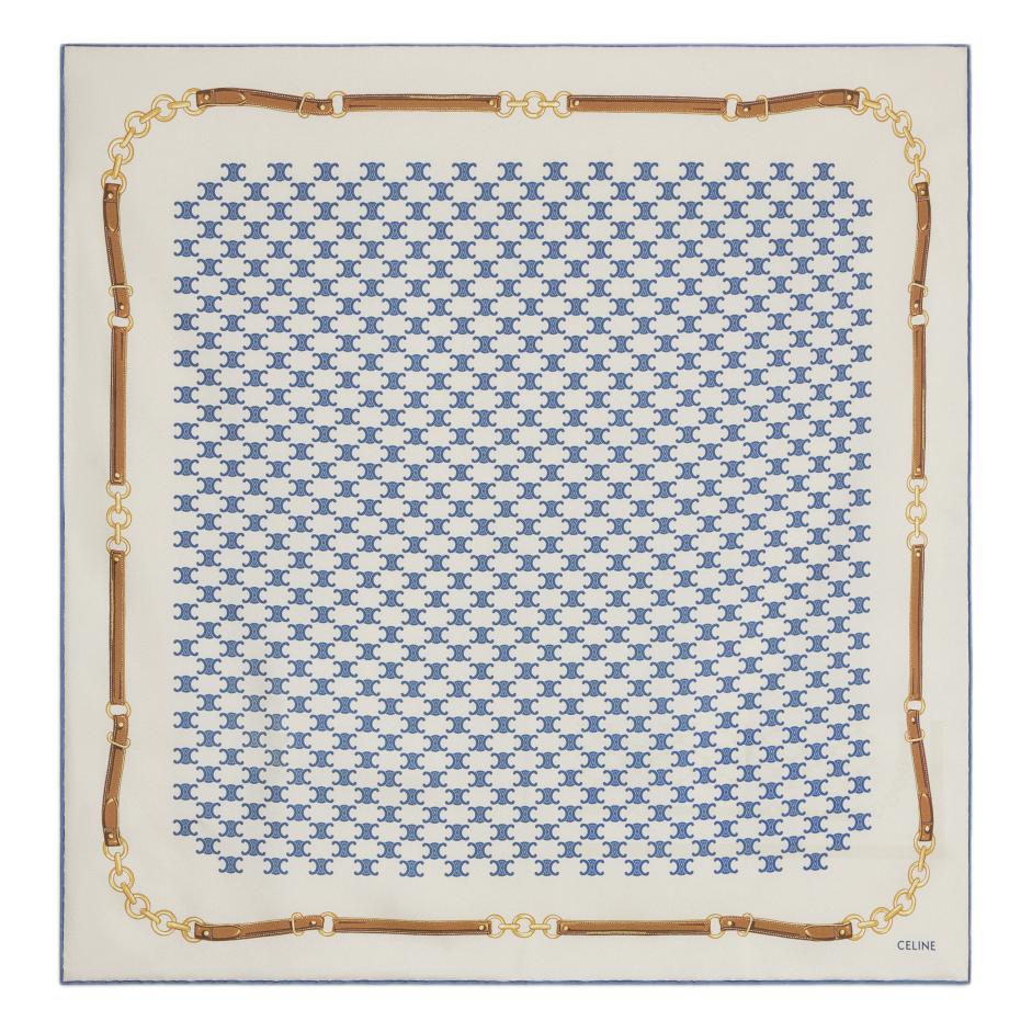 CELINE Бандана из наследия шелкового твила, Blue
CELINE Бандана из наследия шелкового твила, Blue