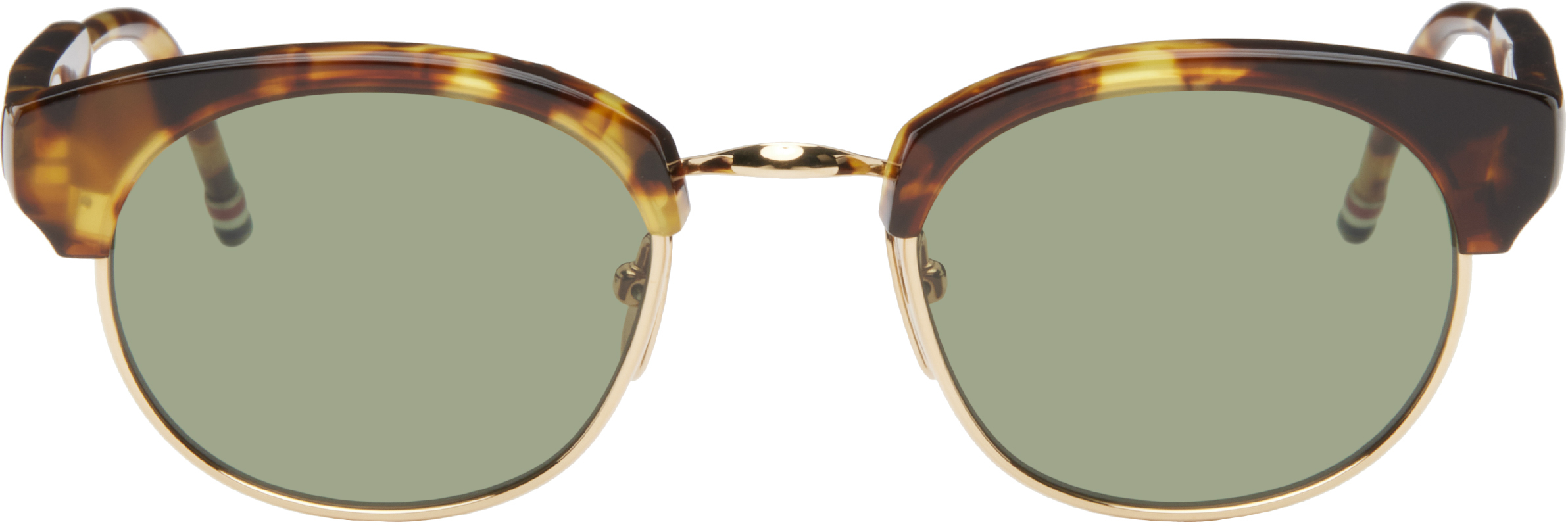 Коричневые овальные солнцезащитные очки Thom Browne
Коричневые овальные солнцезащитные очки Thom Browne