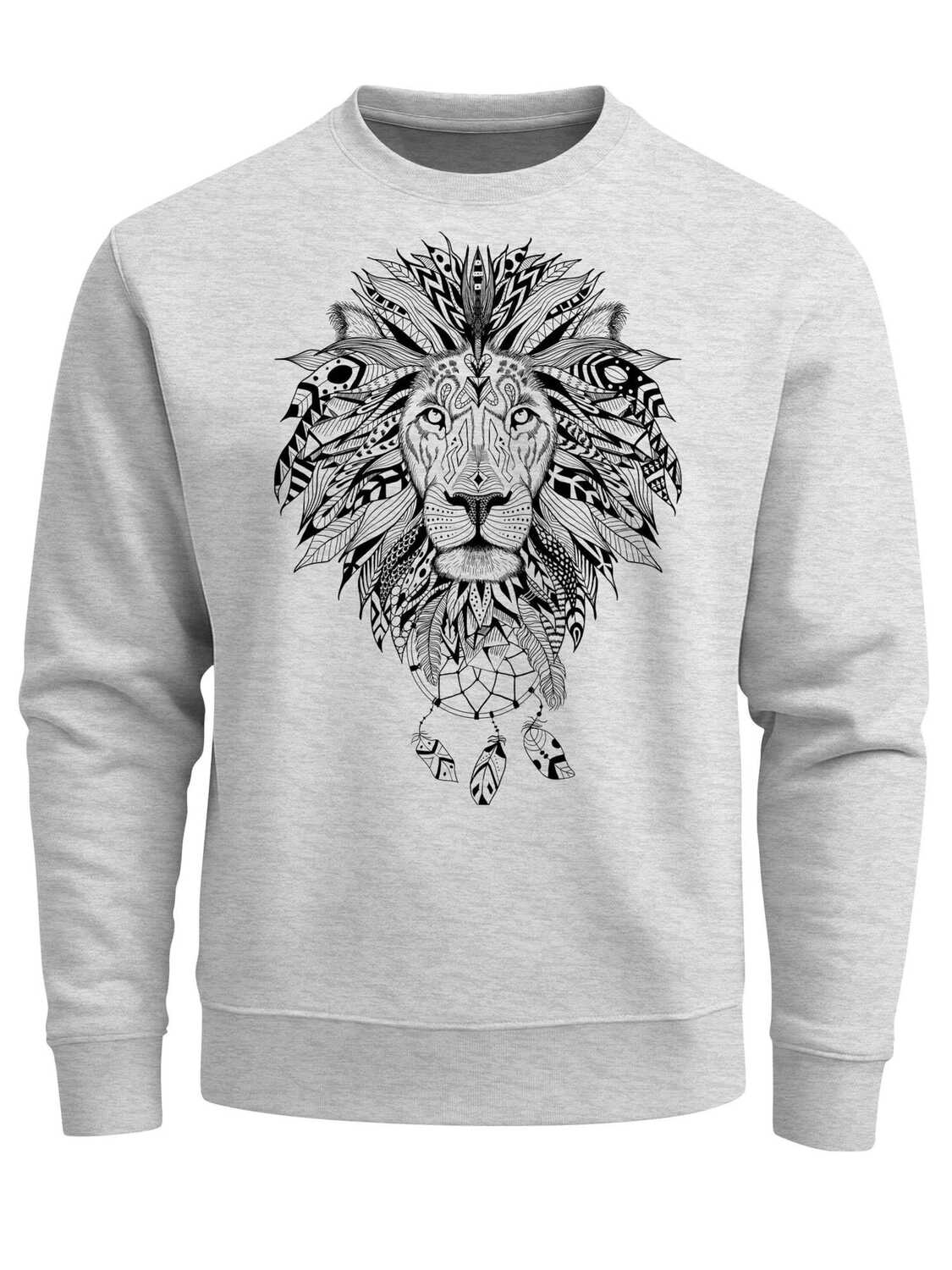 Neverless Свитшот 'Boho Lion' в сером цвете
Neverless Свитшот 'Boho Lion' в сером цвете