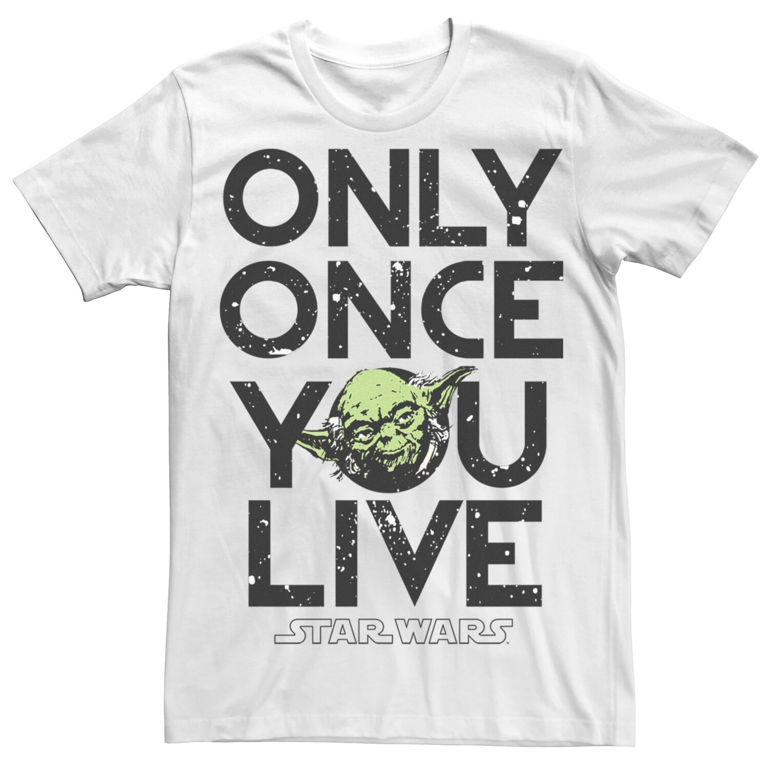 Мужская футболка Star Wars Yoda Only Once You Live
Мужская футболка Star Wars Yoda Only Once You Live
