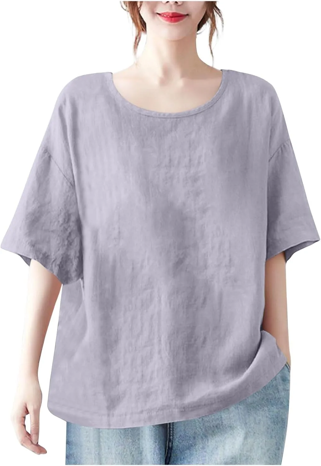 Женская блузка с лодочкой из льна, короткий рукав
Женская блузка с лодочкой из льна, короткий рукав