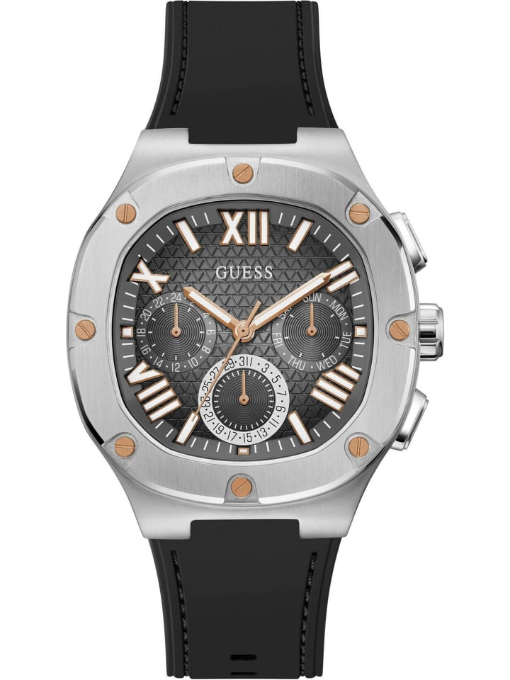 Guess Мужские аналоговые часы серебристого цвета
Guess Мужские аналоговые часы серебристого цвета