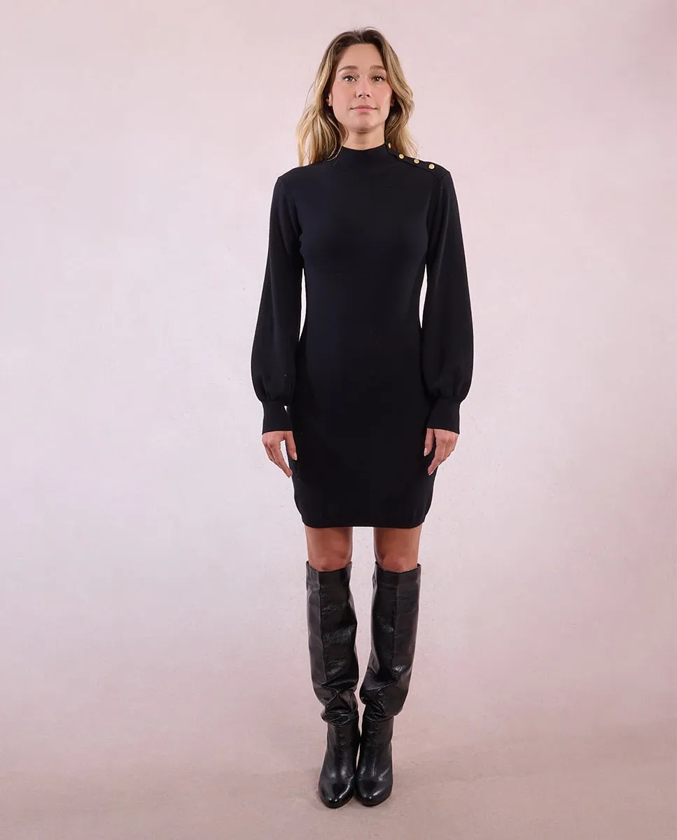 Короткое платье с длинными рукавами и застежкой на пуговицы Molly Bracken, черный
Короткое платье с длинными рукавами и застежкой на пуговицы Molly Bracken, черный