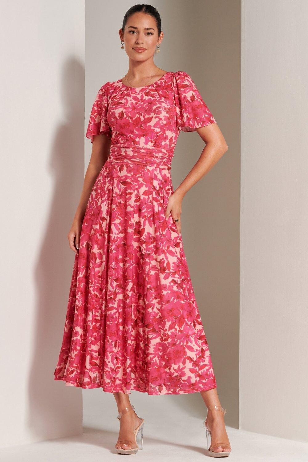 Сетчатое платье макси с принтом Elvira Jolie Moi, розовый
Сетчатое платье макси с принтом Elvira Jolie Moi, розовый