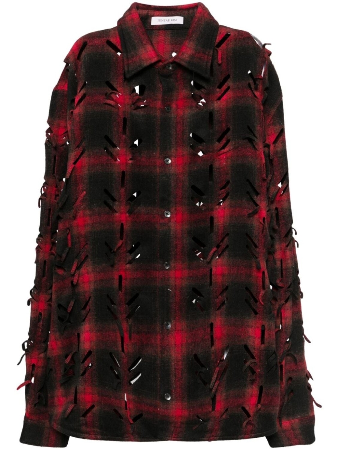 JUNTAE KIM рубашка с вырезами, красный
JUNTAE KIM рубашка с вырезами, красный