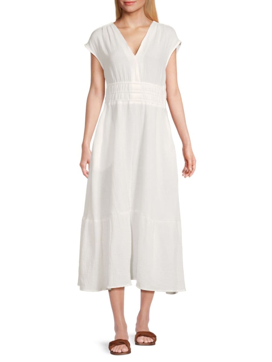 Платье миди А-силуэта из газовой ткани Joe's Jeans, слоновая кость
Платье миди А-силуэта из газовой ткани Joe's Jeans, слоновая кость