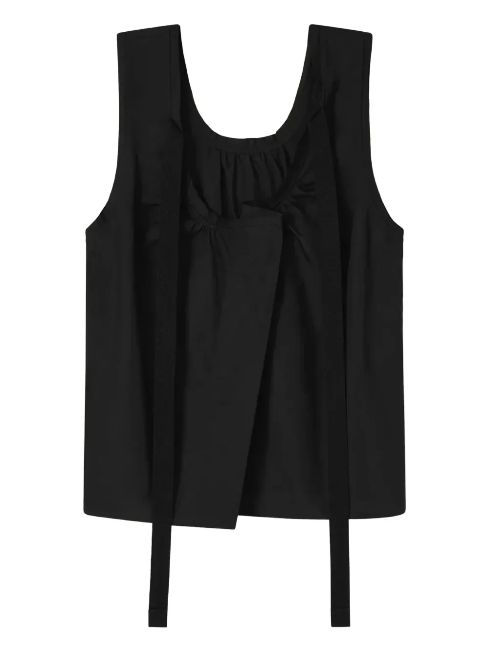 Топ с завязками спереди и оборками Lee Mathews, черный
Топ с завязками спереди и оборками Lee Mathews, черный