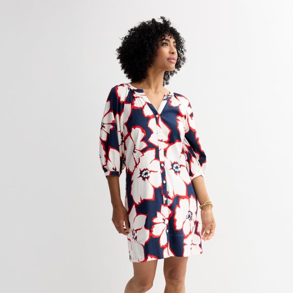 Миниатюрное платье-футляр с пуговицами спереди Sonoma Goods For Life, цвет navy brush floral
Миниатюрное платье-футляр с пуговицами спереди Sonoma Goods For Life, цвет navy brush floral