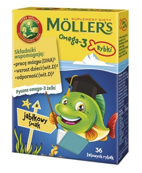 Mollers Omega-3 Rybki Jabłkowe жевательные конфеты с омега-3 кислотами и витамином D3, 36 шт.
Mollers Omega-3 Rybki Jabłkowe жевательные конфеты с омега-3 кислотами и витамином D3, 36 шт.