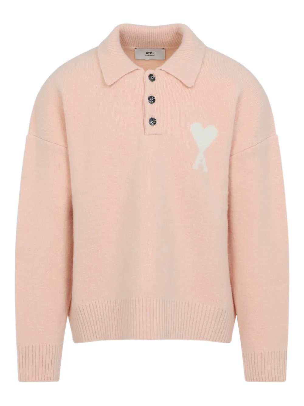 Поло из альпаки на пуговицах Ami Paris, розовый
Поло из альпаки на пуговицах Ami Paris, розовый