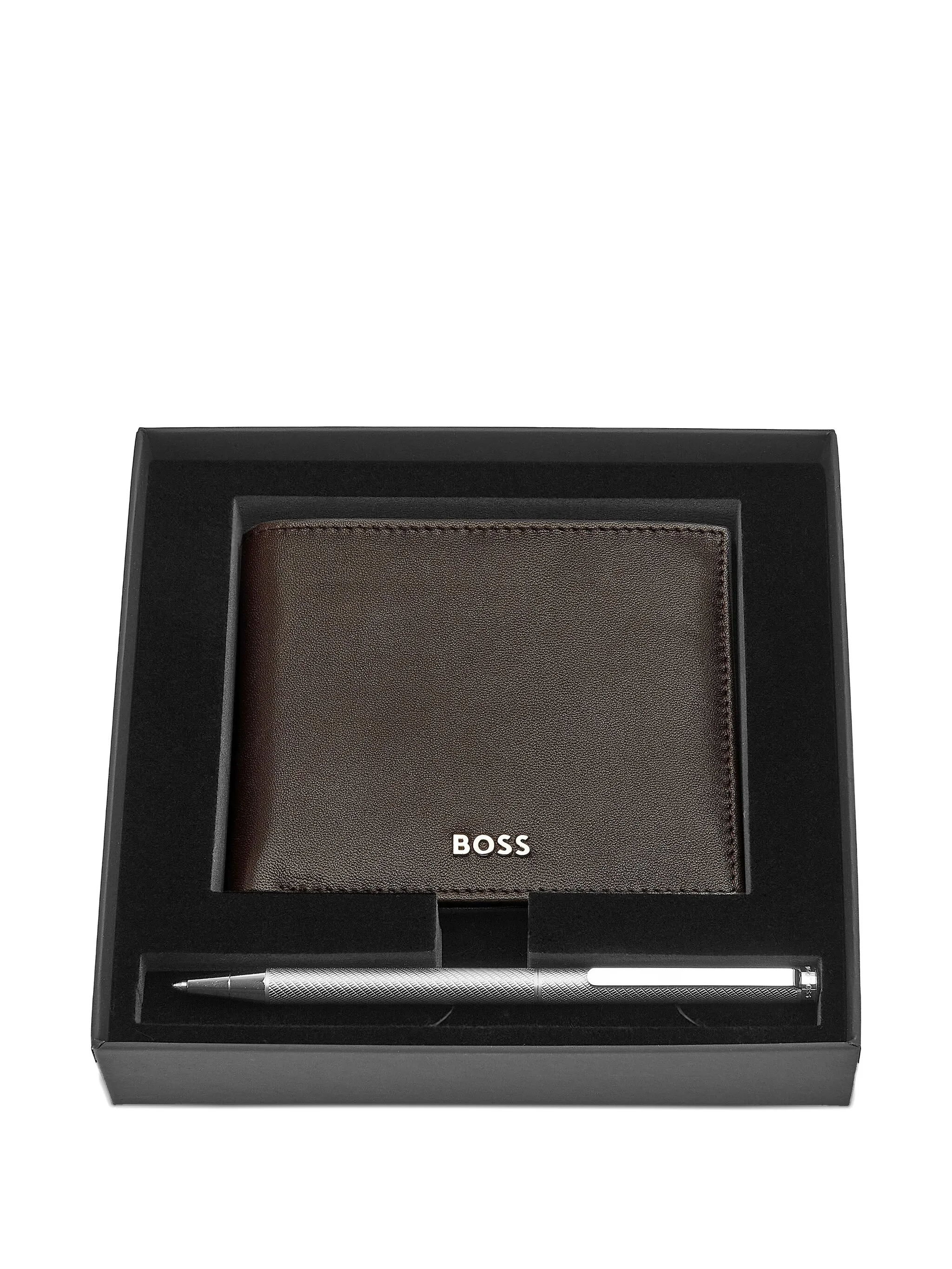 Комплект из кошелька и ручки с логотипом Boss, черный
Комплект из кошелька и ручки с логотипом Boss, черный