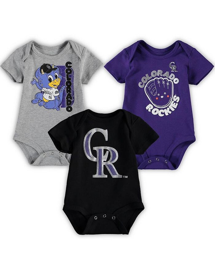 Комплект боди черного, серо-бежевого и фиолетового цвета Colorado Rockies Change Up для мальчиков и девочек, состоящий из 3 штук Outerstuff, мультиколор, Черный, Комплект боди черного, серо-бежевого и фиолетового цвета Colorado Rockies Change Up для мальч
Комплект боди черного, серо-бежевого и фиолетового цвета Colorado Rockies Change Up для мальчиков и девочек, состоящий из 3 штук Outerstuff, мультиколор, Черный, Комплект боди черного, серо-бежевого и фиолетового цвета Colorado Rockies Change Up для мальч