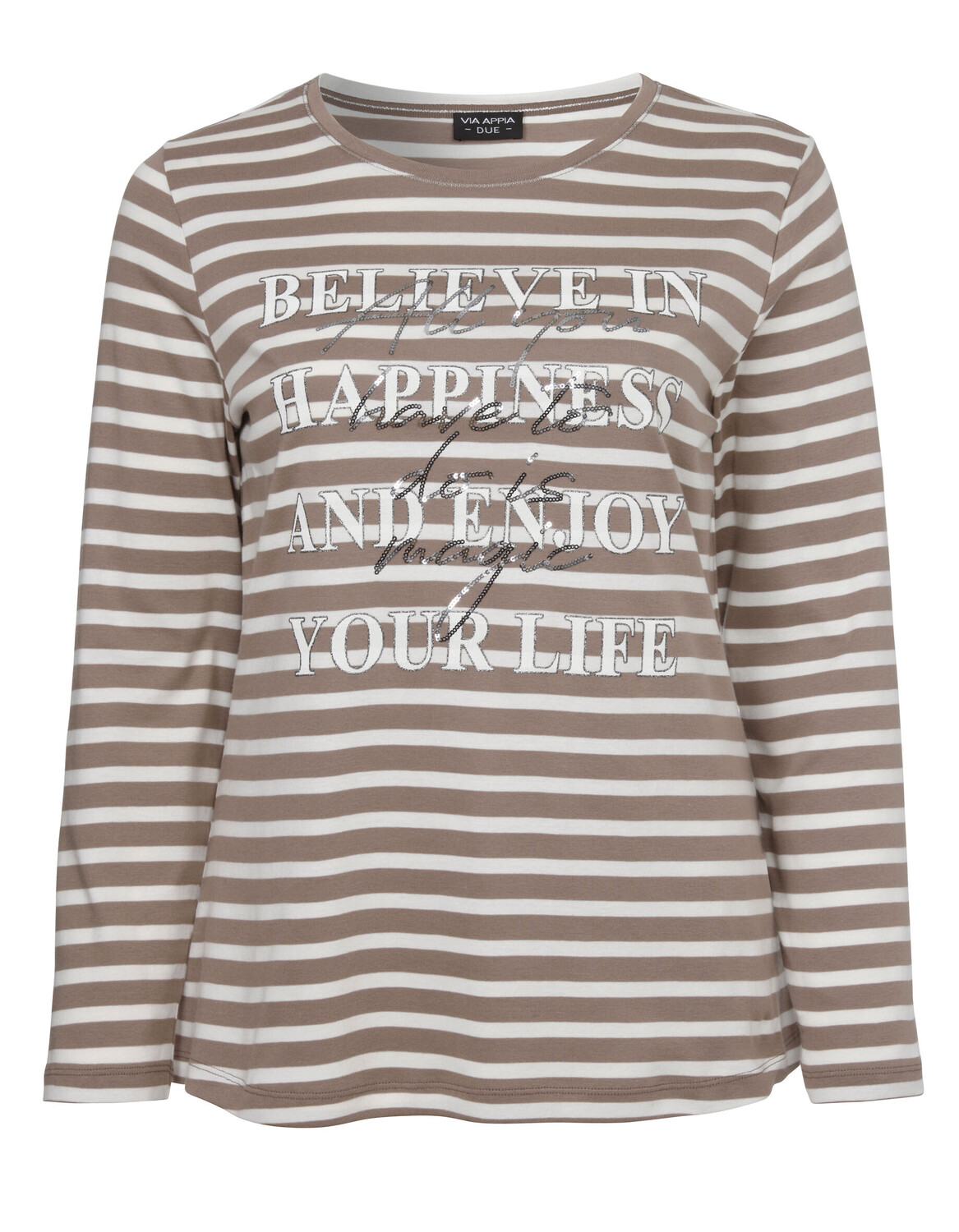 Лонгслив VIA APPIA DUE Langarmshirt Modisches Langarmshirt mit Pailletten, цвет toffee/ecru
Лонгслив VIA APPIA DUE Langarmshirt Modisches Langarmshirt mit Pailletten, цвет toffee/ecru