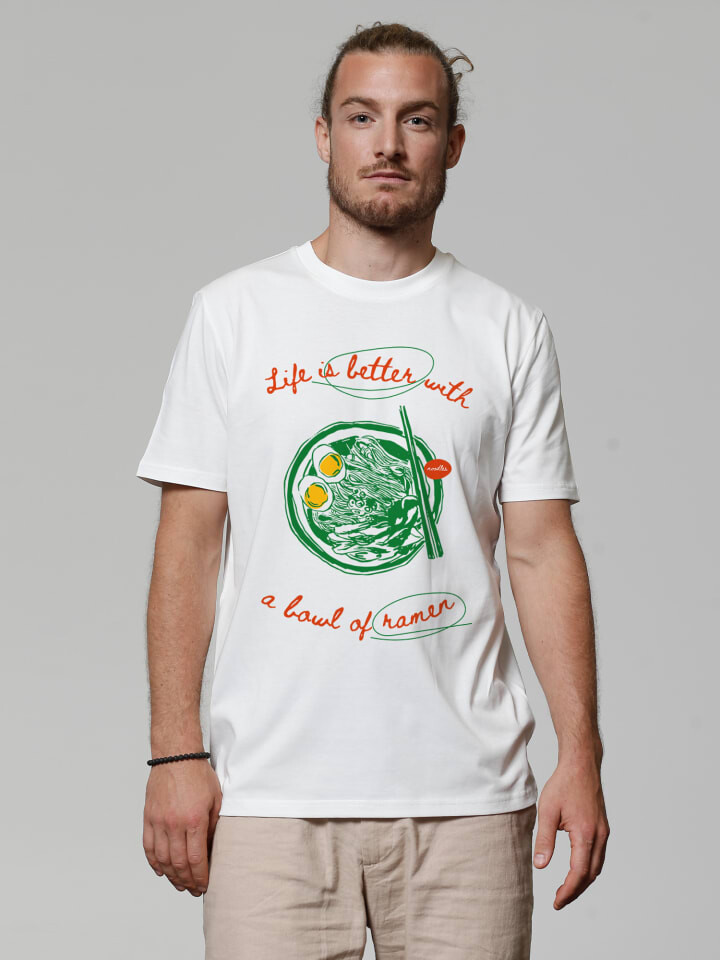 Футболка wat Apparel T-Shirt Life is better with ramen, белый
Футболка wat Apparel T-Shirt Life is better with ramen, белый
