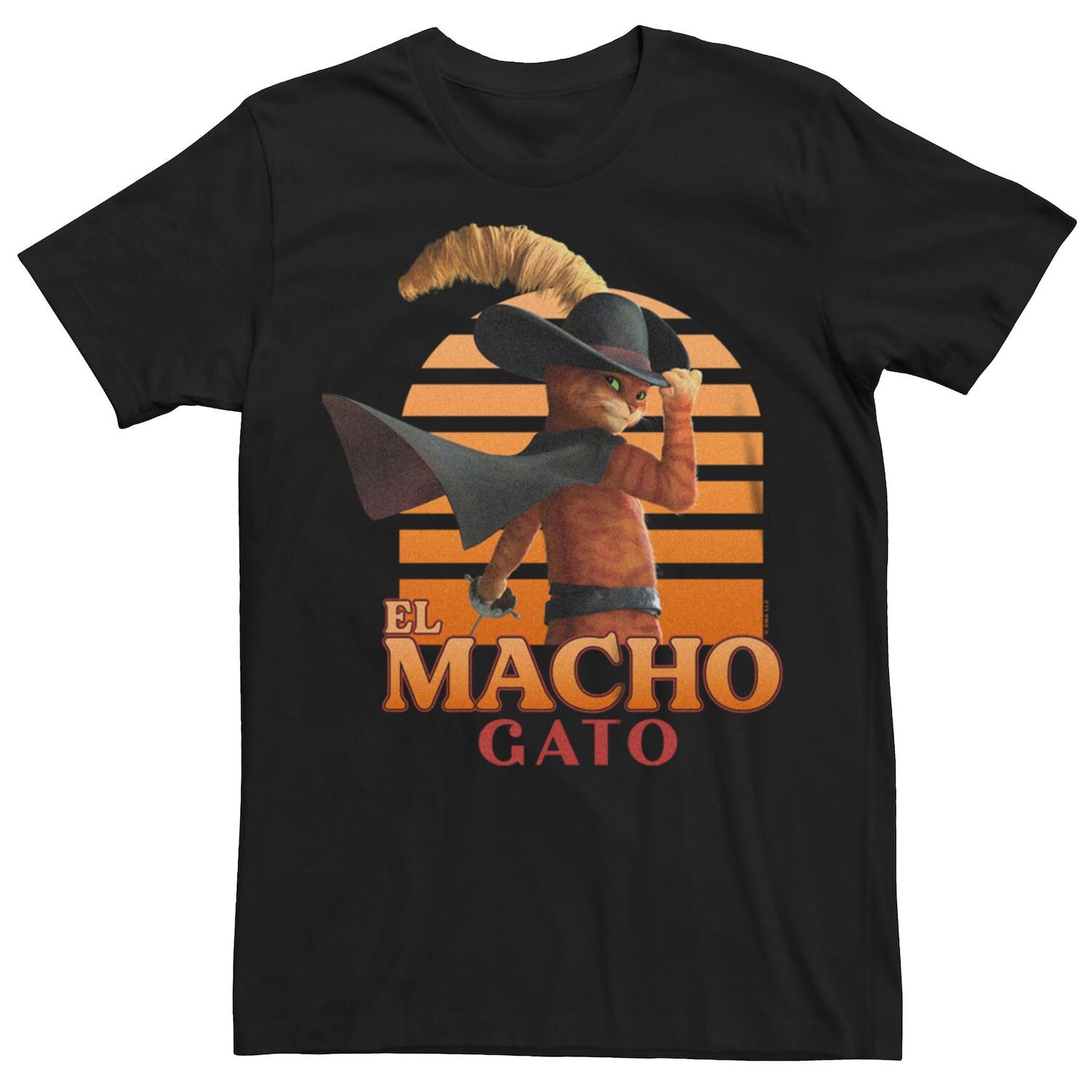 Мужская футболка «Кот в сапогах» El Macho Gato Licensed Character 
Мужская футболка «Кот в сапогах» El Macho Gato Licensed Character